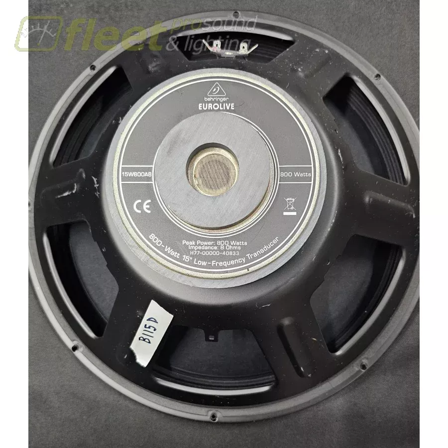 15" Woofer for Behringer B115D Powered speaker - used