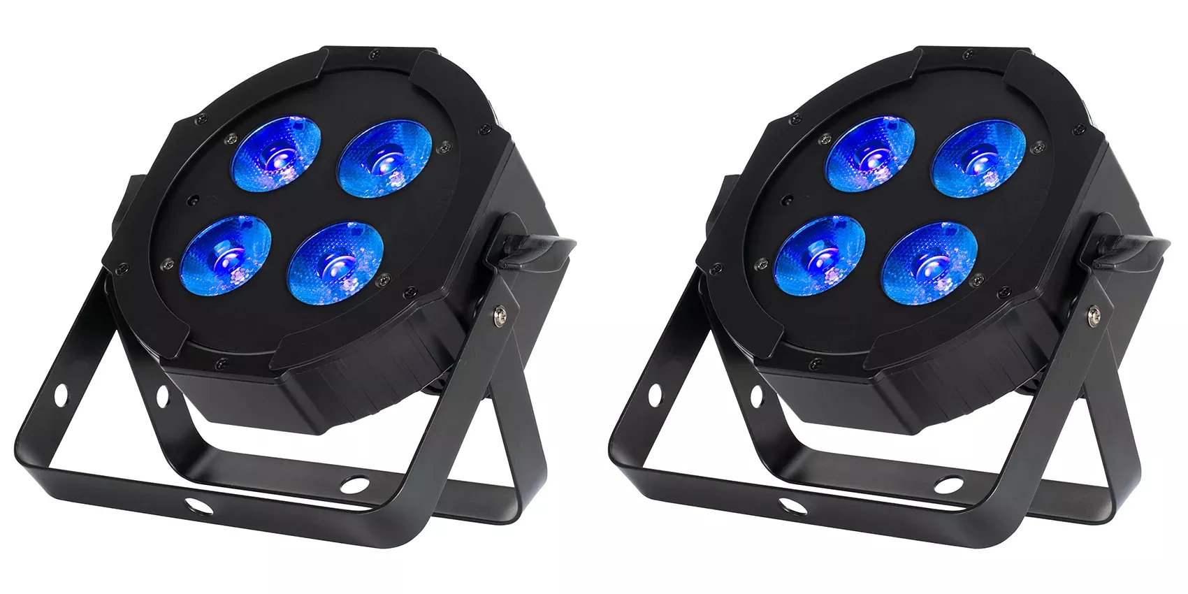 2 American DJ Eliminator Lighting Mega Hex L Par RGBLA+UV LED Wash Lights+Remote