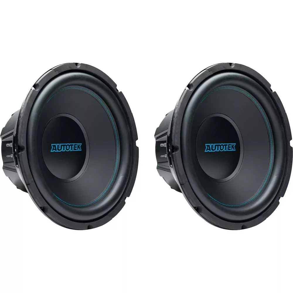 (2) Autotek ATK12D4 12" Car Audio Subwoofers 800w Peak/400w RMS Subs DVC 4 Ohm