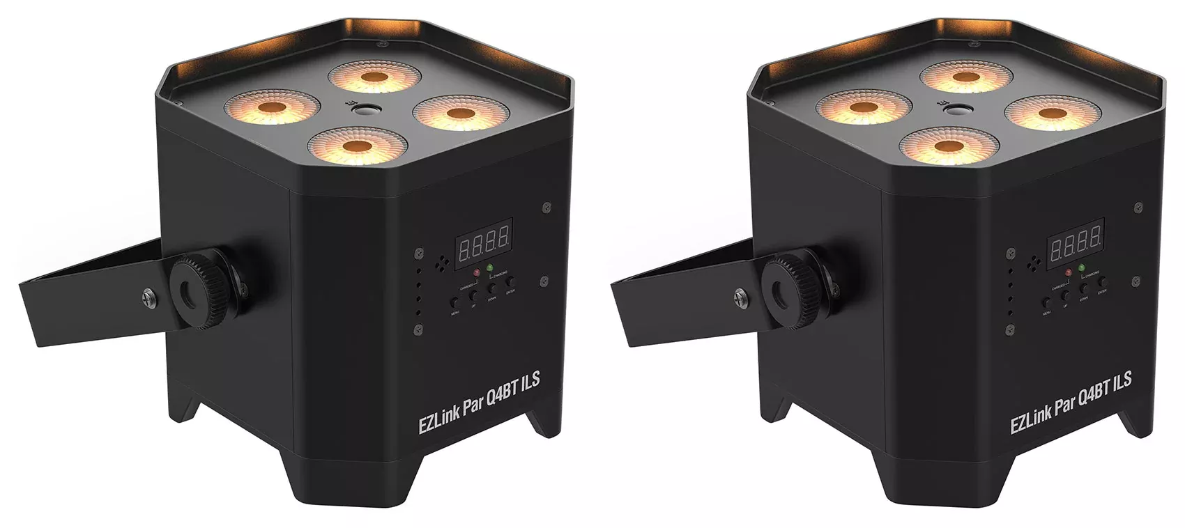 (2) Chauvet DJ EZLink Par Q4BT ILS RGBA Rechargeable Par Wash Lights w/Bluetooth