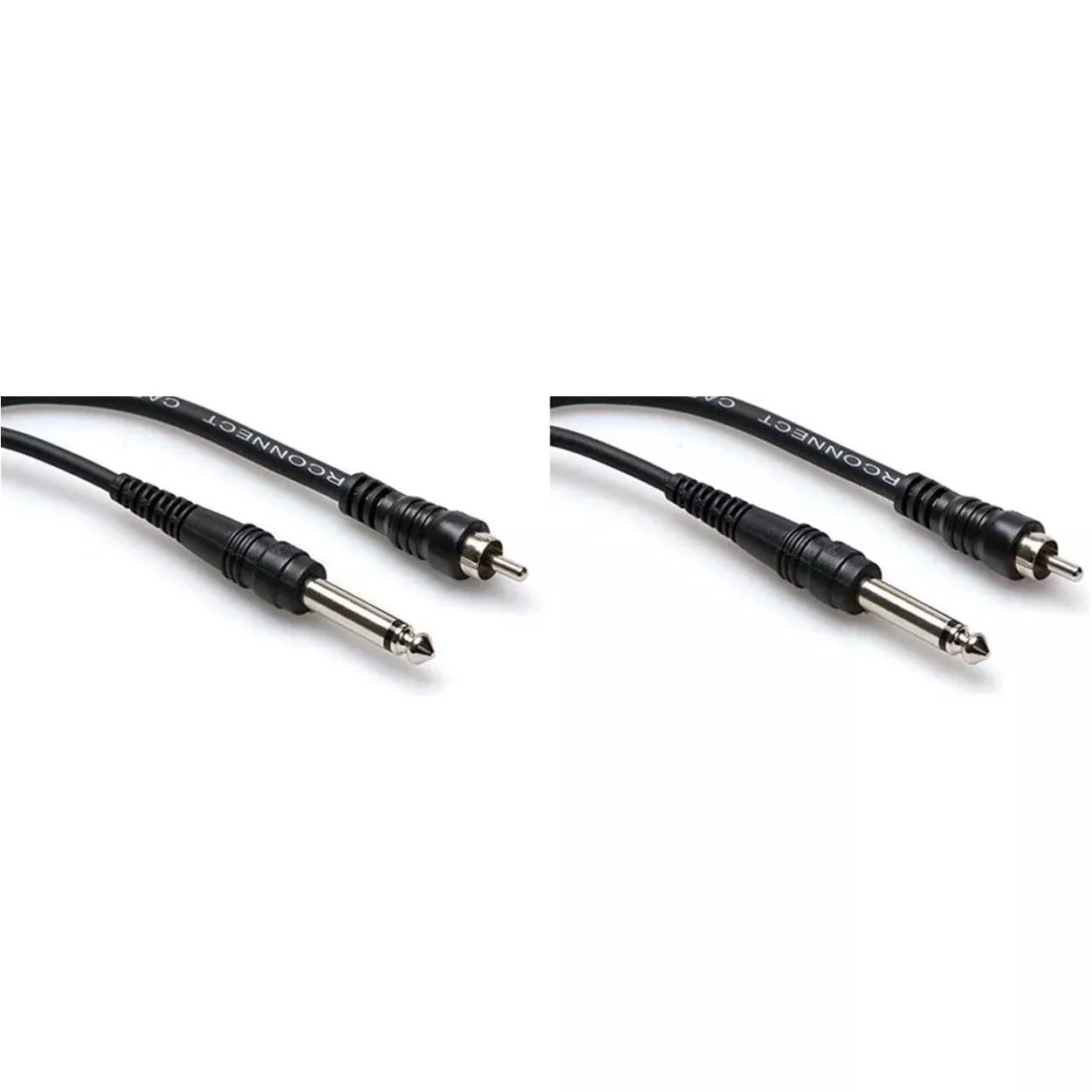 2 Hosa CPR-115 1/4" TS-RCA 15 Foot Unbalanced Interconnect Audio Cables