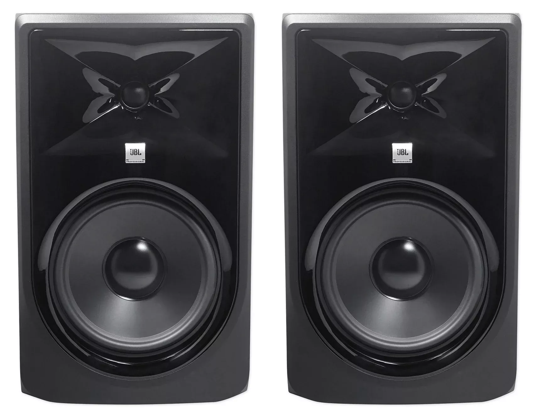 (2) JBL 305PMKII 8" Powered Studio Reference Monitor Monitoring Speakers