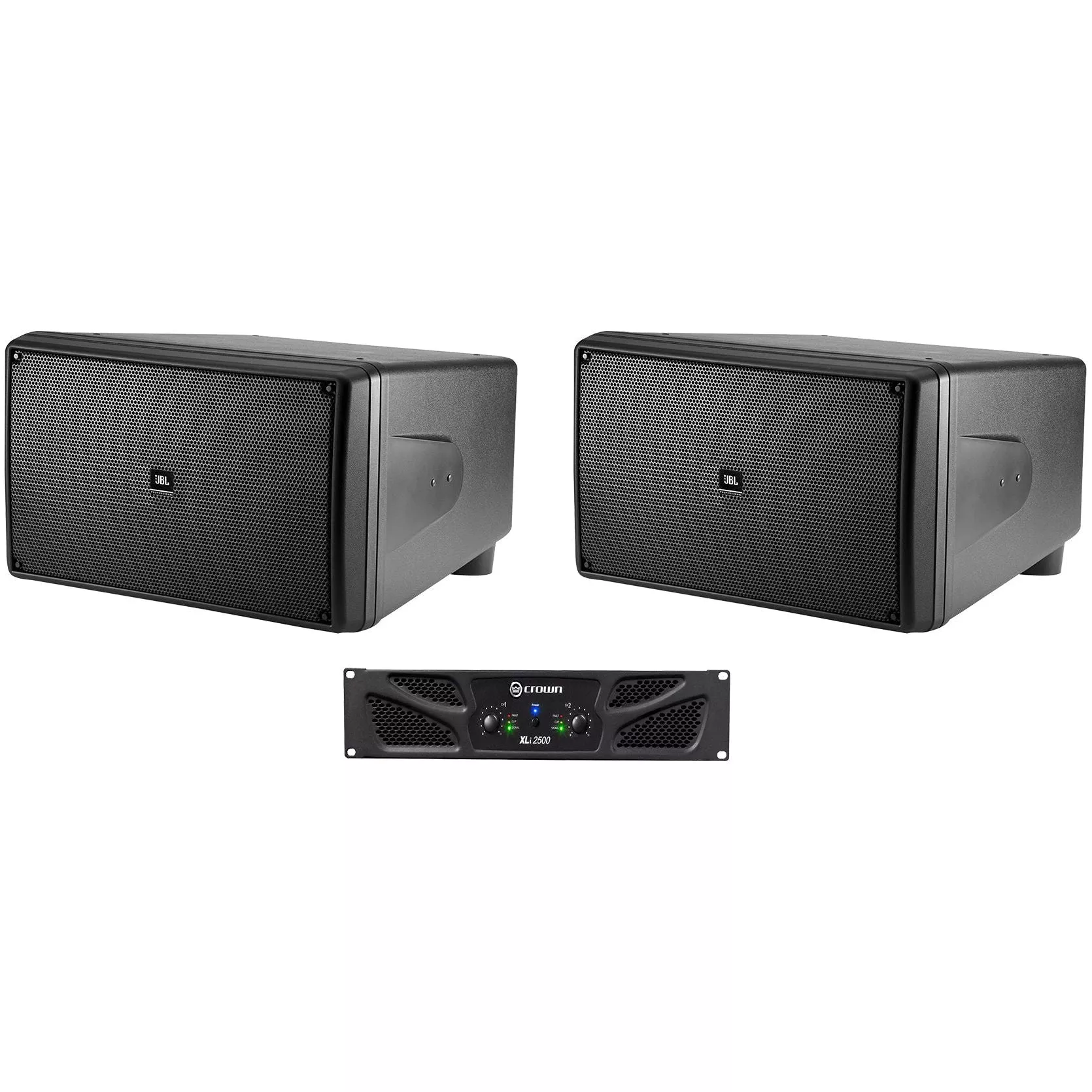 (2) JBL Control SB2210 Dual 10" Indoor/Outdoor Subwoofers+Crown Amp 4 Restaurant