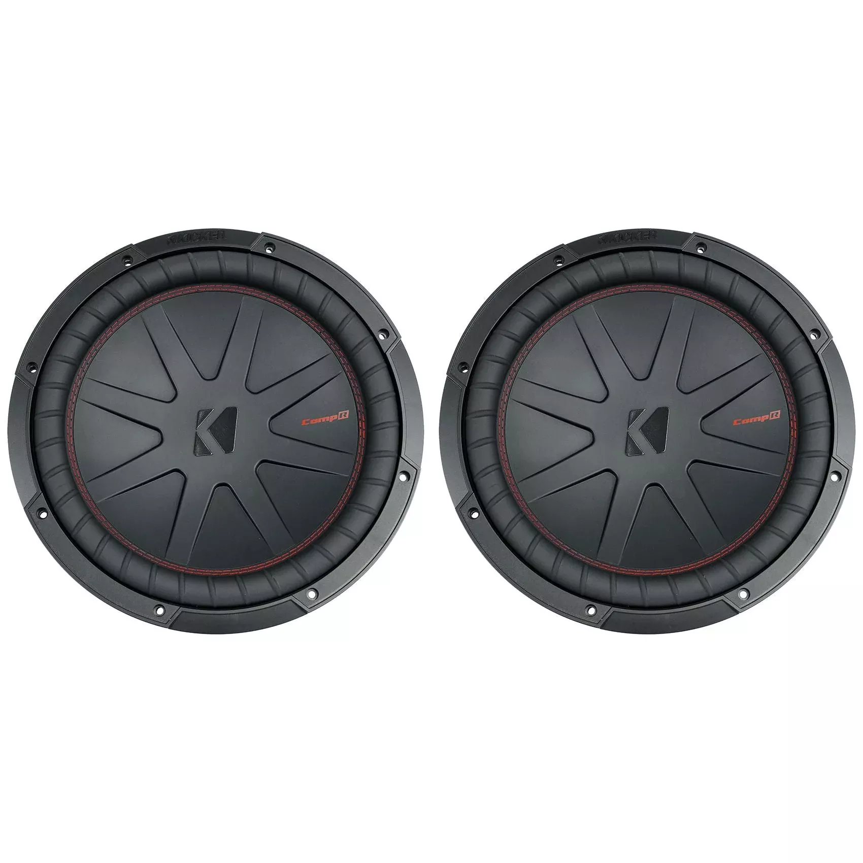 (2) Kicker 48CWR124 COMPR12 2000 Watt 12" Car Audio Subwoofers Subs CWR12-4