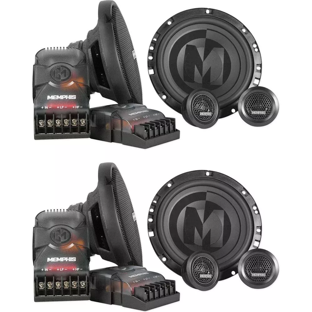 (2) Pairs Memphis Audio PRX60C 6.5" 100 Watt Component Car Speakers w/Crossovers