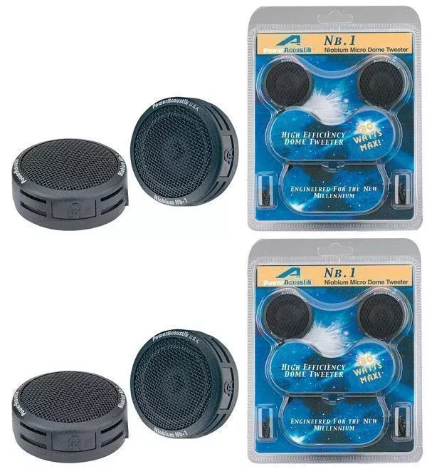 (2) PAIRS NEW POWER ACOUSTIK NB-1 360 WATT CAR TWEETERS