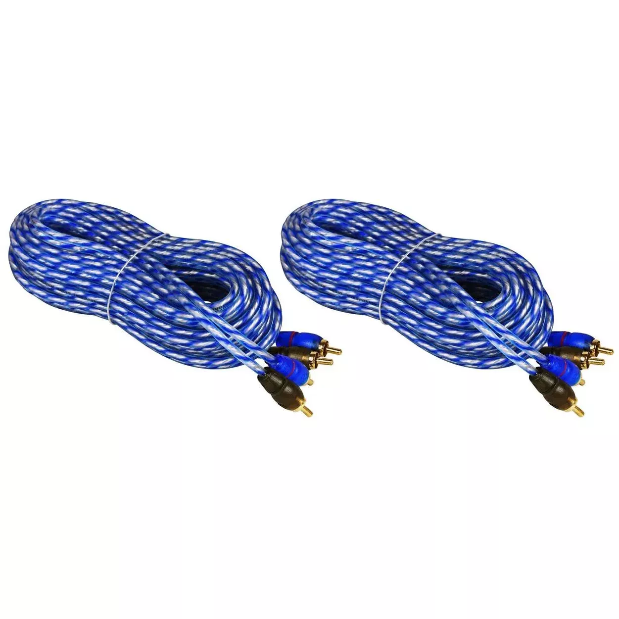 (2) Rockville RTR252 25 Foot 2 Channel Twisted Pair RCA Cables, 100% Copper
