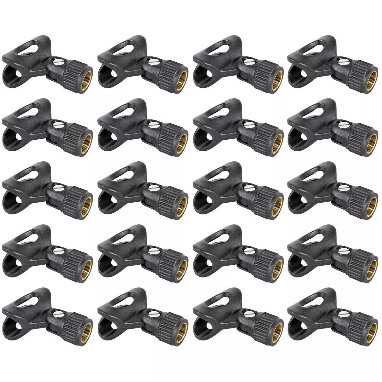 20 Rockville Universal Microphone Clip Clips For Wired Mic Such as SM57/SM58 Etc