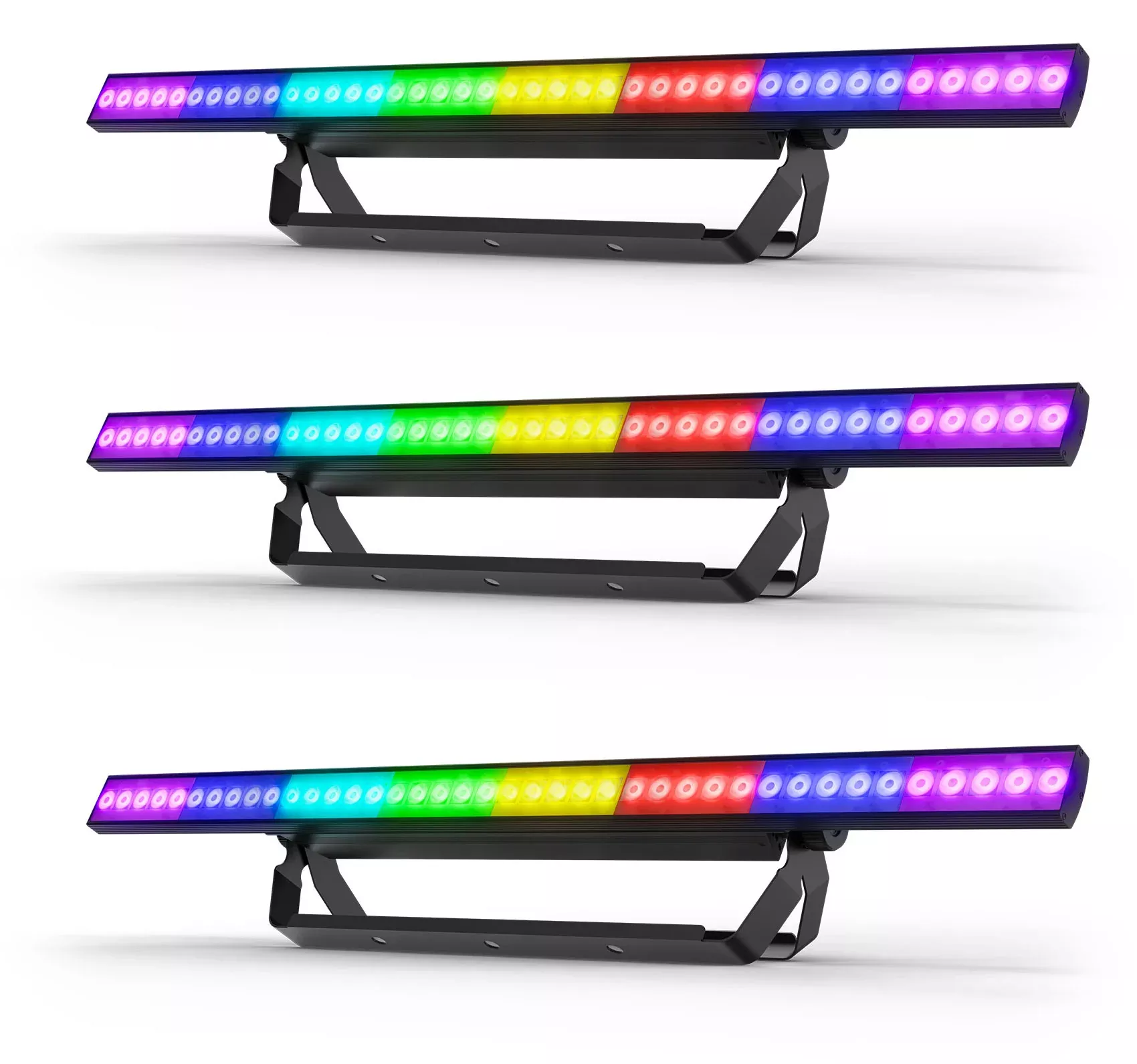 (3) Chauvet DJ COLORSTRIP PIX ILS LED DMX Light Bar Strips w/ Eye-Candy FX