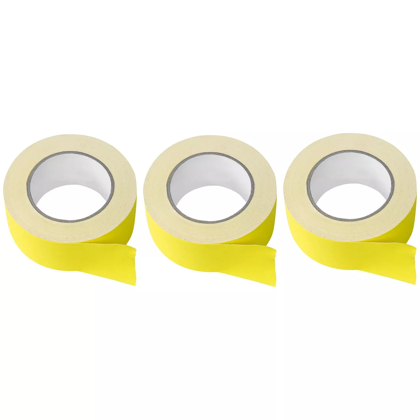 (3) Rolls Rockville Pro Audio/Stage Wire ROCK GAFF Yellow Gaffers Tape 2"x100 Ft