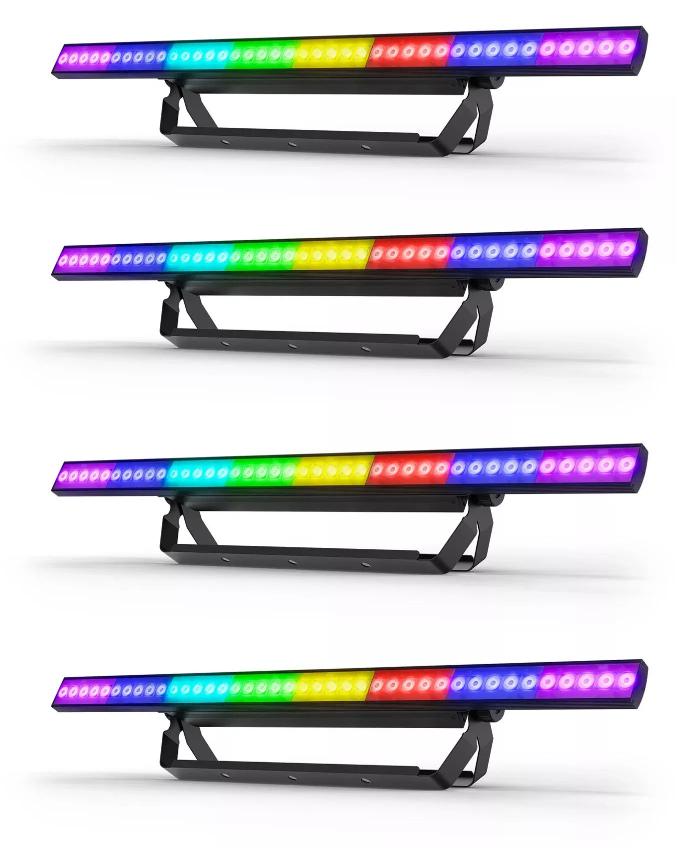(4) Chauvet DJ COLORSTRIP PIX ILS LED DMX Light Bar Strips w/ Eye-Candy FX