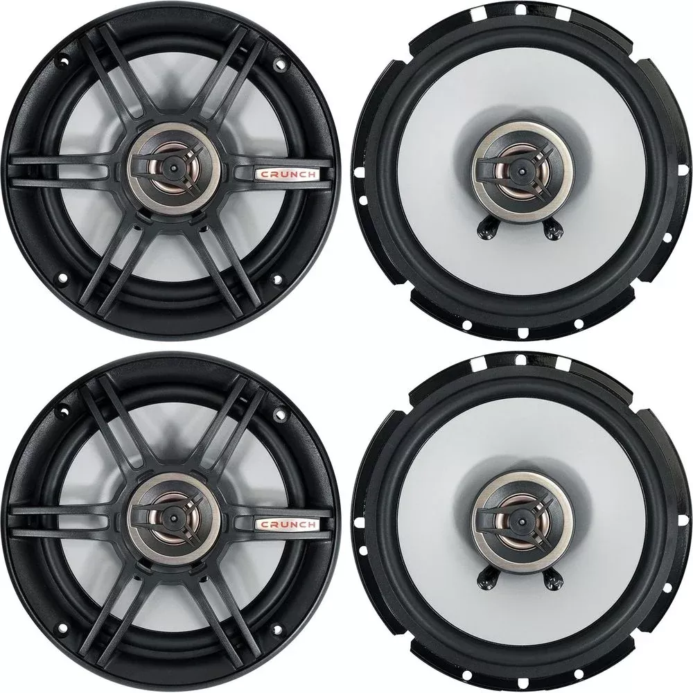 (4) Crunch CS65CXS 6.5" Car Audio Shallow Mount Speakers 300 Watts Max 2-Way