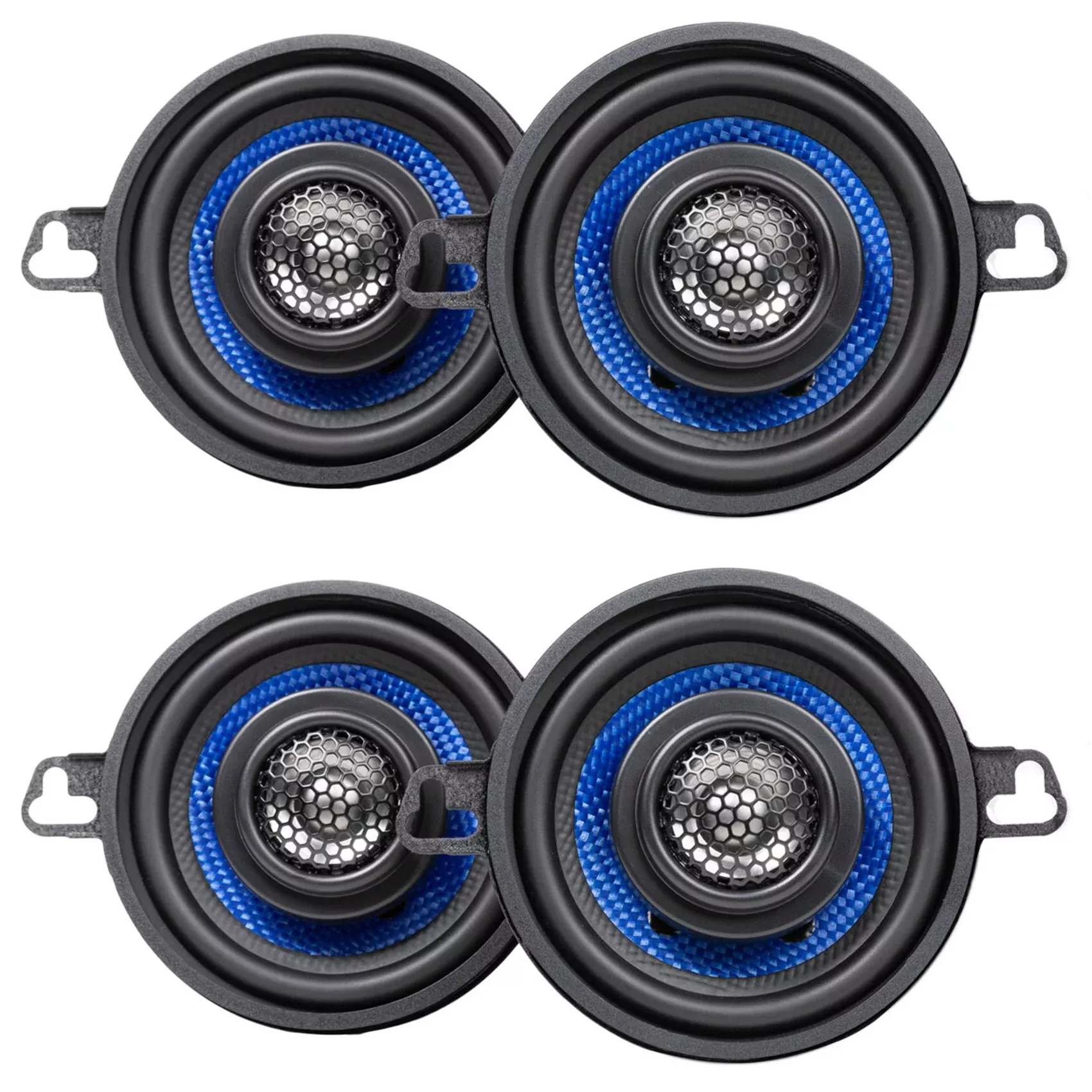 (4) Hifonics HCC35CX 3.5" 50 Watt 2-Way Coaxial Car Audio Speakers