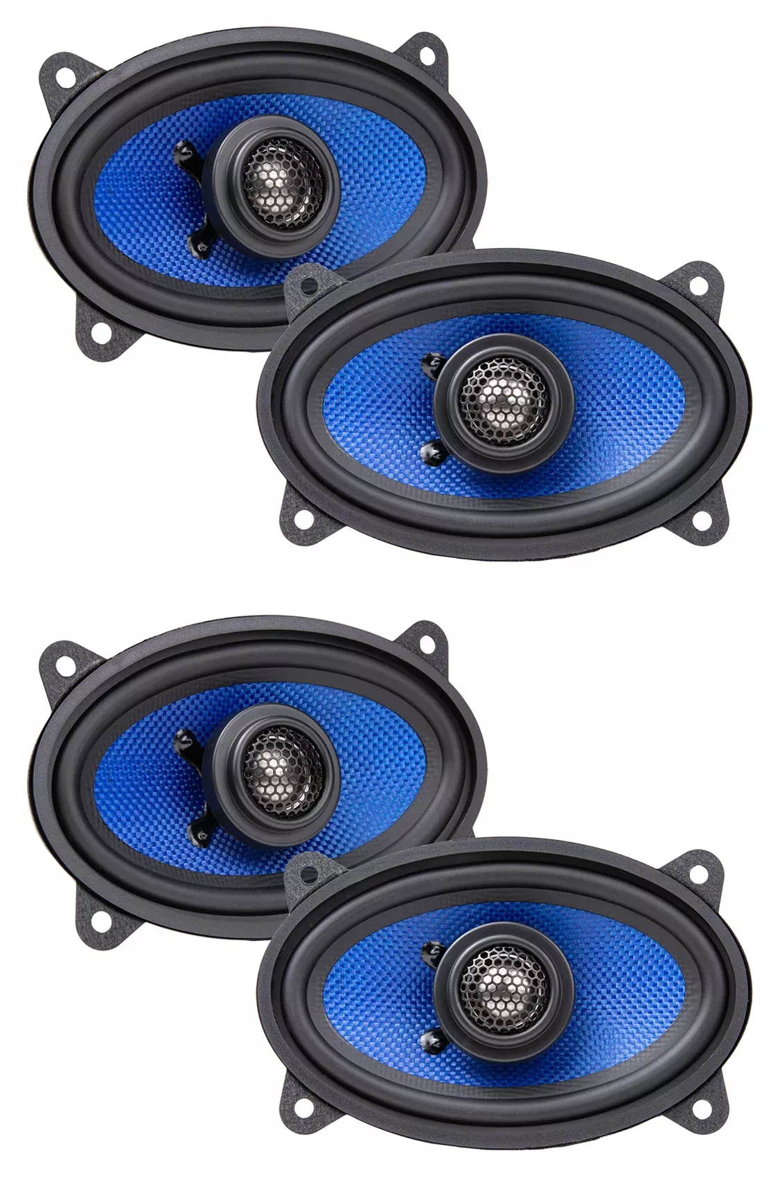(4) Hifonics HCC46CX 4x6" 75 Watt 2-Way Coaxial Car Stereo Speakers
