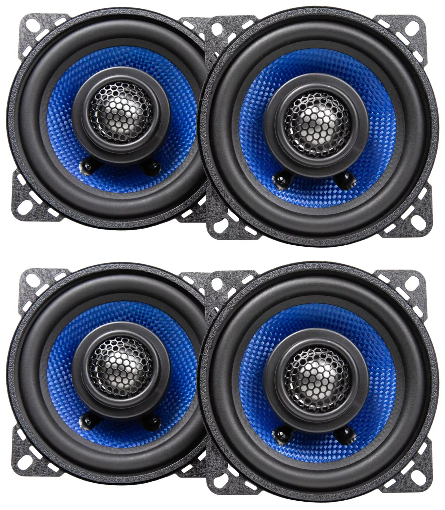 (4) Hifonics HCC4CX 4" 75 Watt 2-Way Coaxial Car Audio Speakers