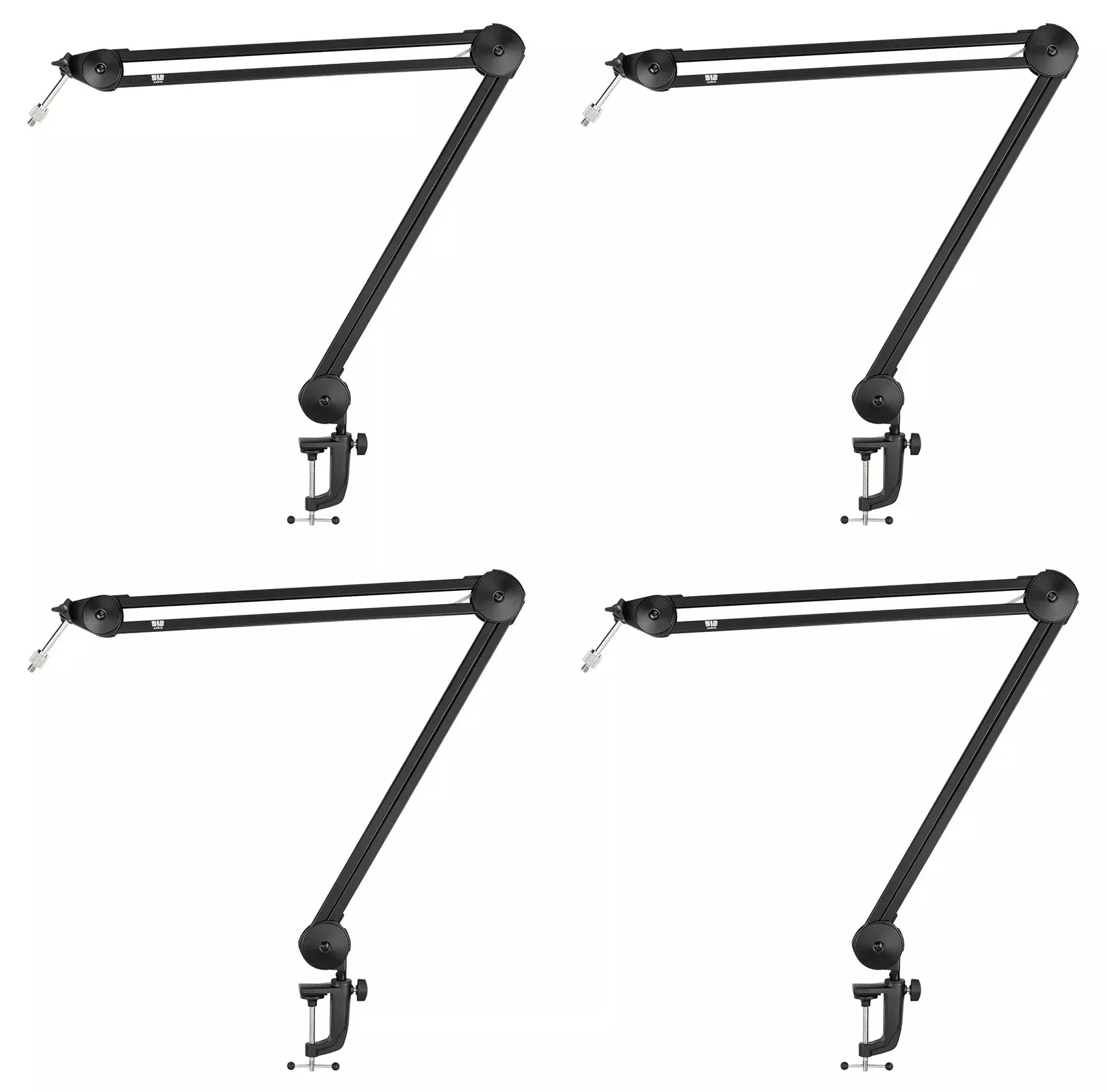 (4) Warm Audio 512-BBA 31" Adjustable Microphone Boom Arm Mic Stands