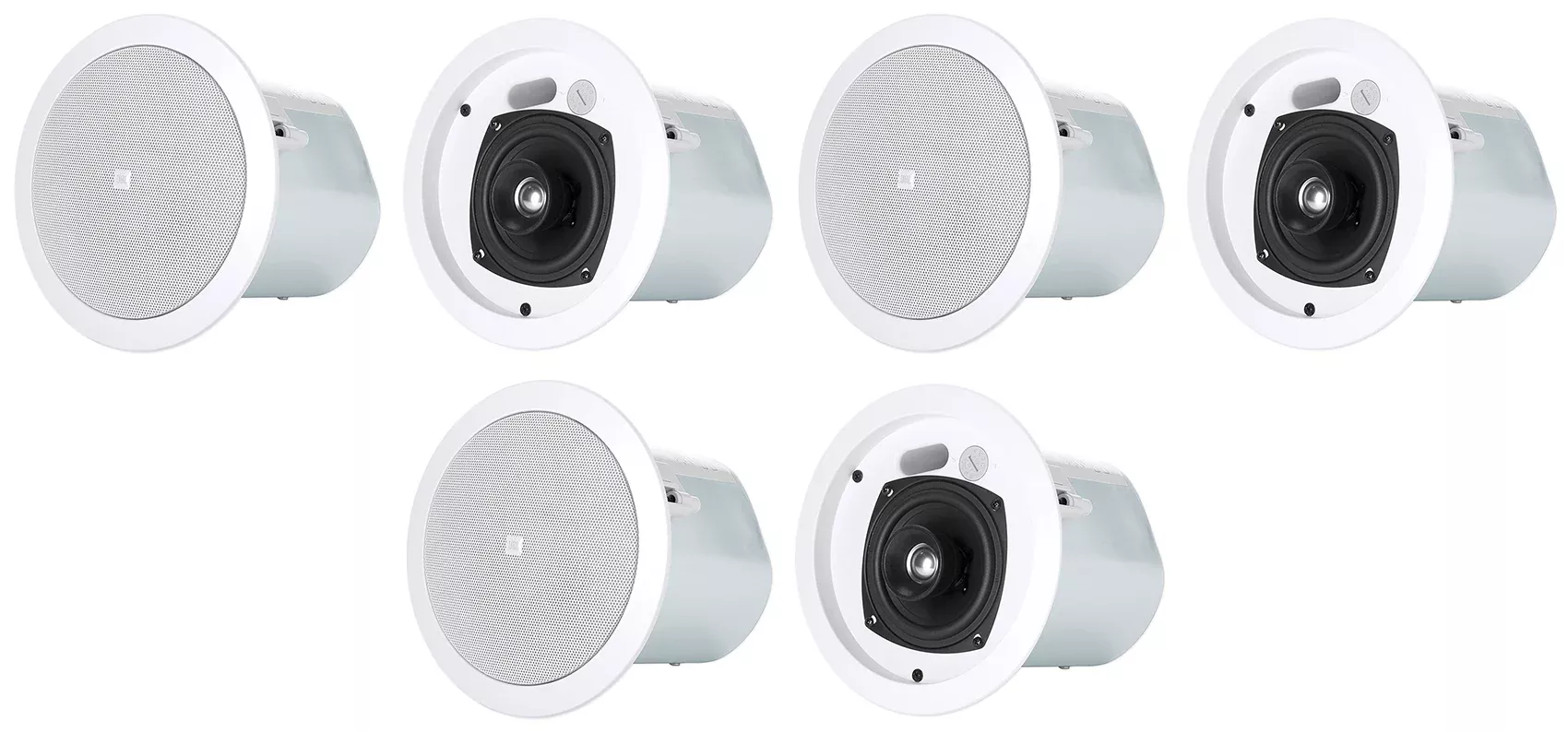 6) JBL Control 24CT 4" 70v Commercial Restaurant/Bar/Cafe White Ceiling Speakers