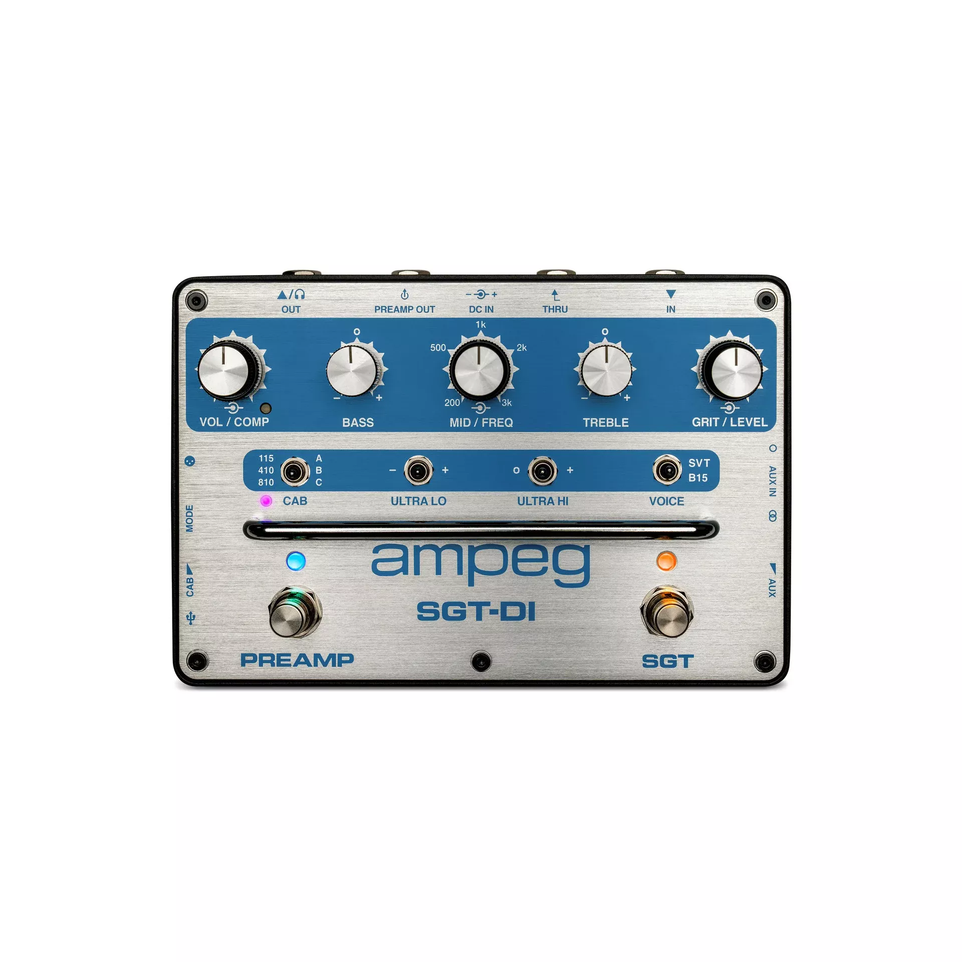 Ampeg SGT-DI Bass Preamp Pedal and DI - Blue Line Anniversary Edition