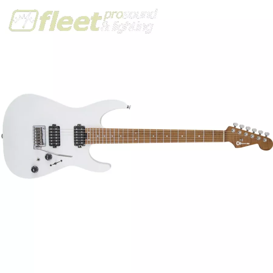 Charvel 2839412776 USA Select DK24 HH 2PT CM, Caramelized Maple Fingerboard Guitar -Satin White