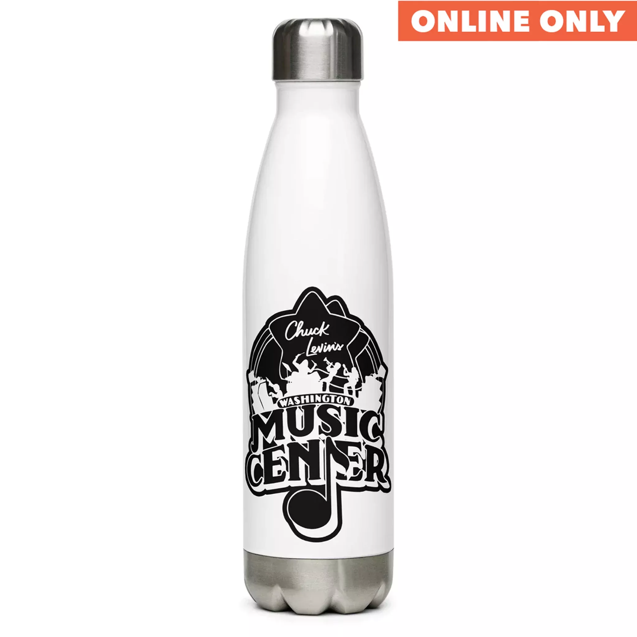 Chuck Levin's Vintage Logo Stainless Steel Water Bottle