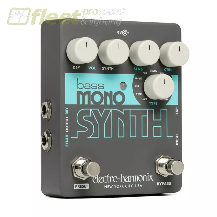 Electro-Harmonix Bass Mono Synth - Bass Microphonic Synthesizer with PSU