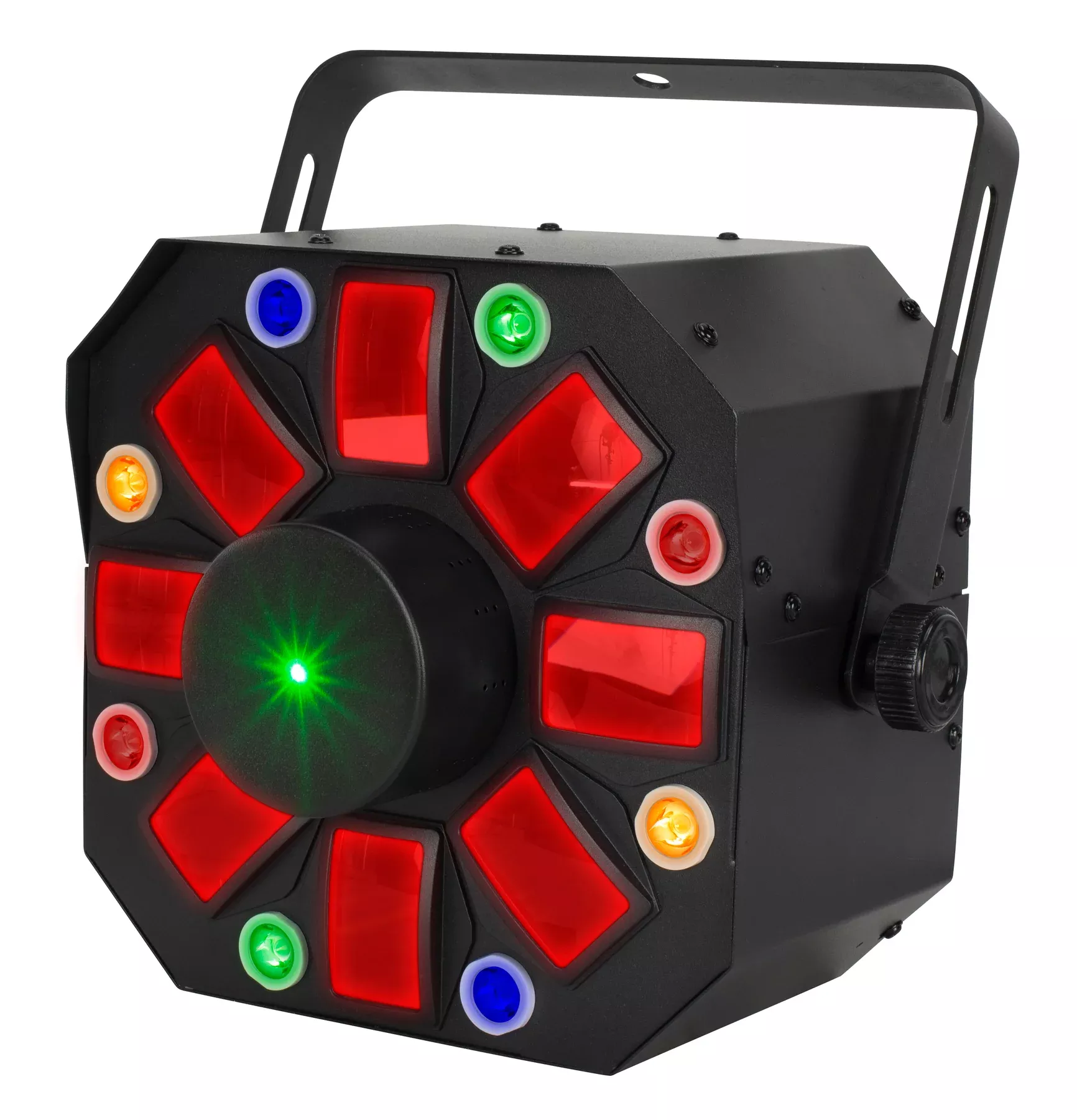 Eliminator Furious Three RG 3-FX-In-1 LED DMX Moonflower/Wash/Laser Effect Light