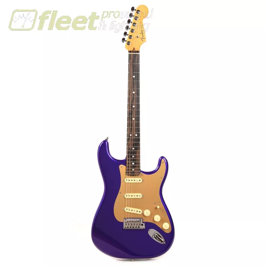 Fender American Ultra Stratocaster Plum Metallic w/Ebony Fingerboard & Anodized Gold Pickguard