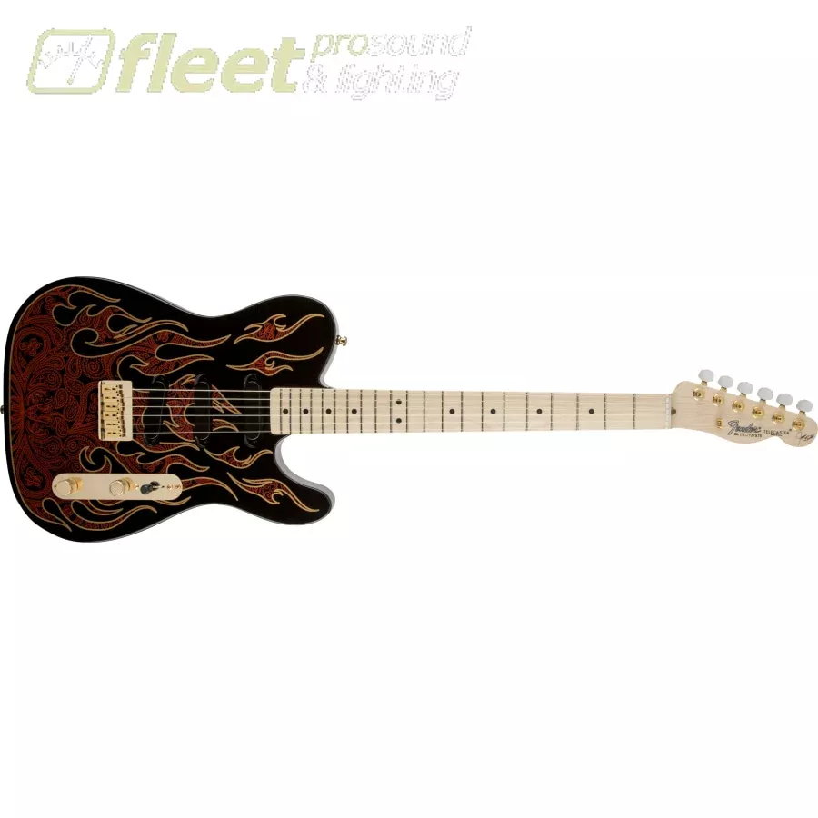 Fender James Burton Telecaster, Maple Fingerboard Guitar - Red Paisley Flames (0108602887)