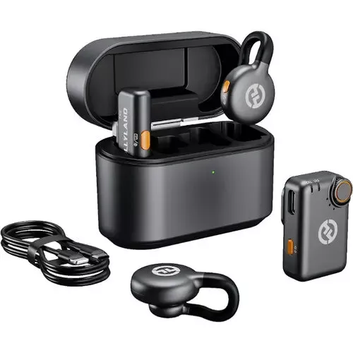 Hollyland LARK M2S Combo 2-Person Wireless Microphone System for Cameras and Mobile Devices (Space Grey)