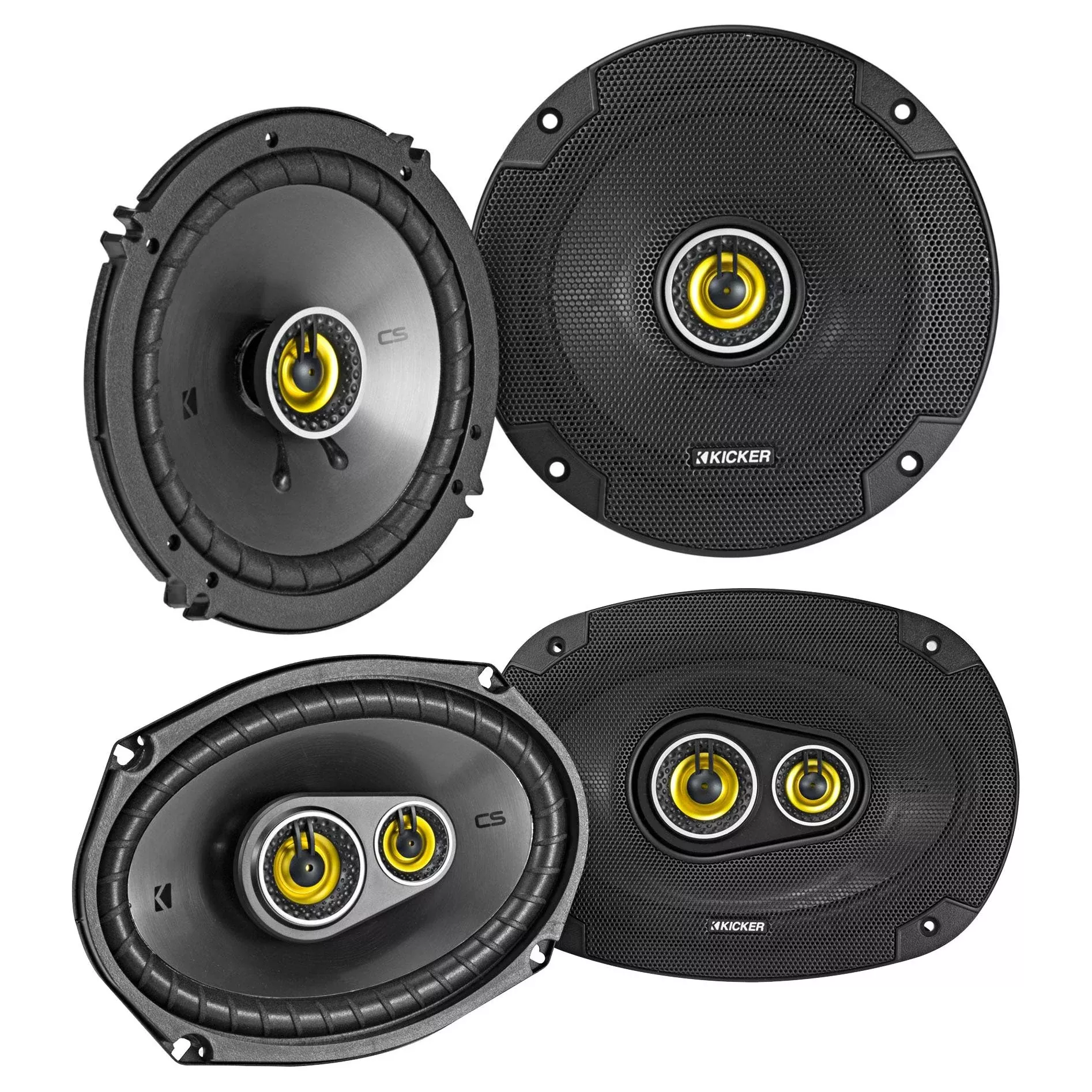 Pair KICKER 46CSC6934 6x9" 900 Watt+Pair 46CSC654 6.5" Car Audio Speakers