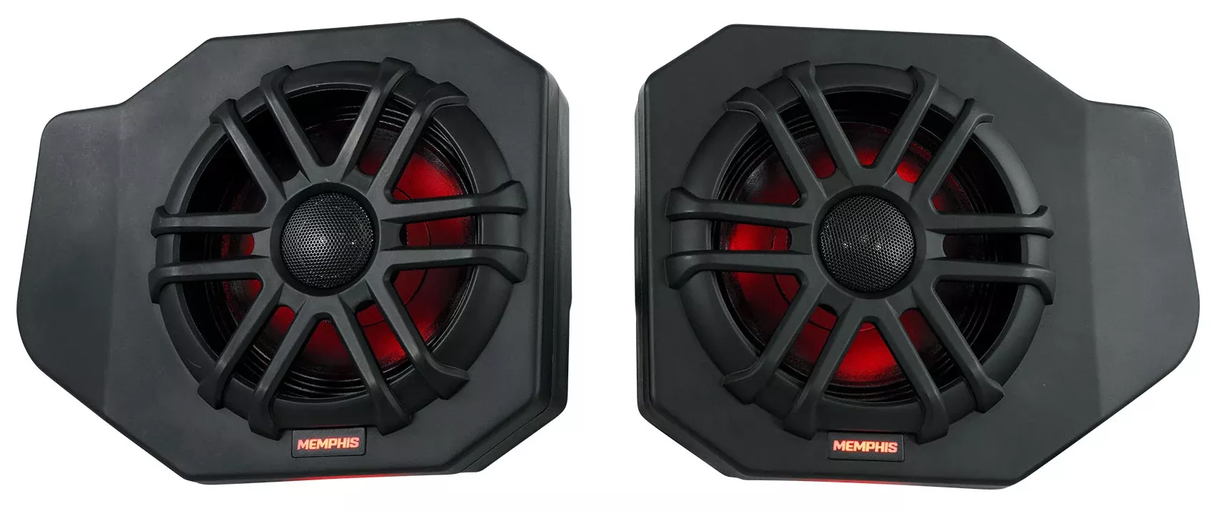 Pair Memphis Audio RNGR65FE18 75w RMS LED Speaker Pods For 2018+ Polaris Ranger