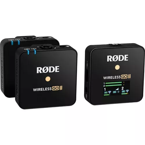 Rode Wireless GO II 2-Person Compact Digital Wireless Microphone System/Recorder (2.4 GHz, Black) (*OPEN BOX*)
