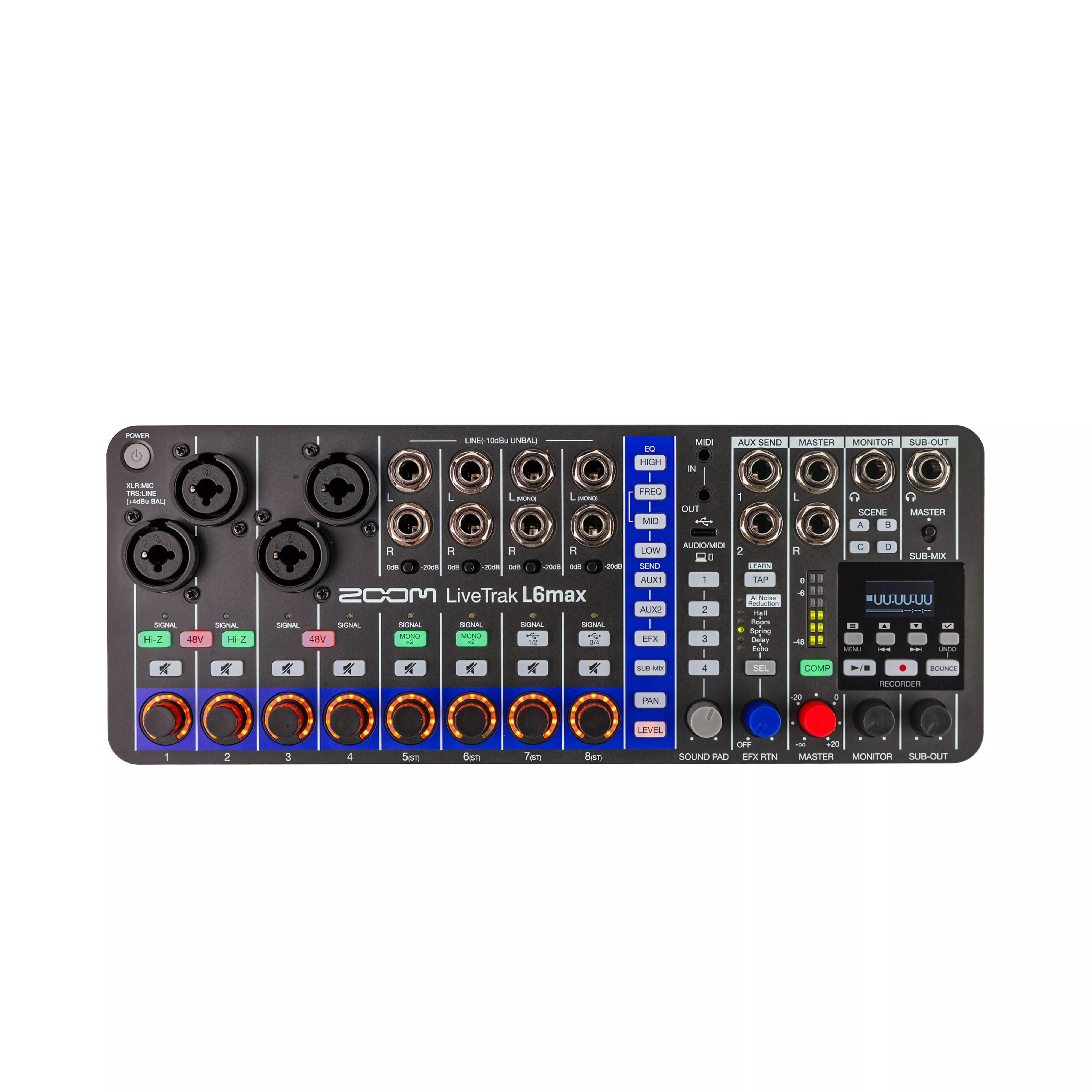 Zoom LiveTrak L6max 12-Channel Mixer and Recorder for Music, Streaming, and Podcasts