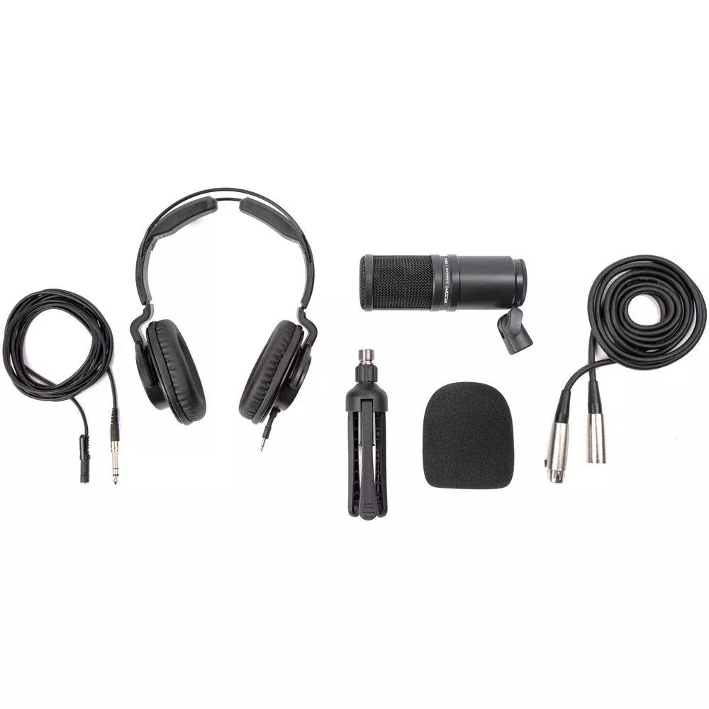 Zoom ZDM-1 Podcast Mic Pack with Headphones, Windscreen, XLR, and Tabletop Stand